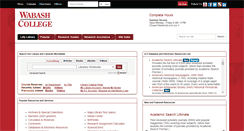 Desktop Screenshot of library.wabash.edu